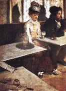 Germain Hilaire Edgard Degas In a Cafe oil painting artist